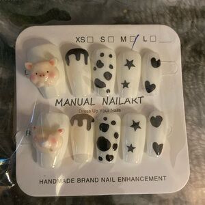Cow Print Press On Nails